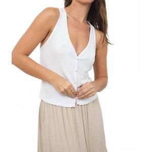 NEW LAMADE dahlia sweet sleeveless tank top in white